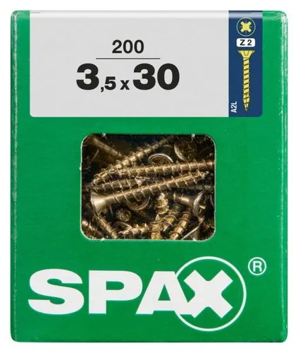 Spax Universalschrauben 3.5 x 30 mm PZ 2 - 200 Stk. Schraube