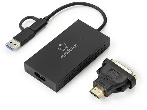 Renkforce Externe Grafikkarte DDR3-RAM mit USB-A und USB-C