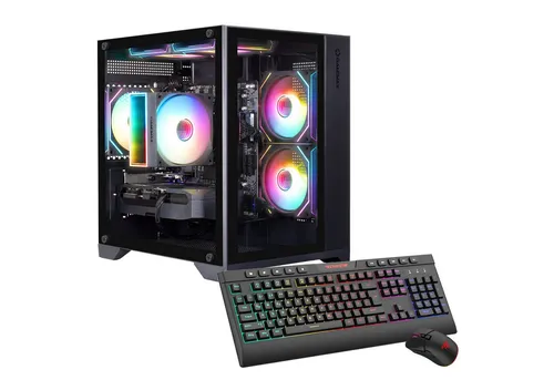 GAMEMAX Infinity Mini BK 7993 Gaming-PC mit AMD Ryzen 5 7500F - Kompakter Gaming-PC mit AMD Ryzen™ 5 7500F und RX 9070. Ideal für flüssiges Gaming in QHD und 4K. Hohe Leistung und geprüfte Qualität für ein erstklassiges Spielerlebnis.