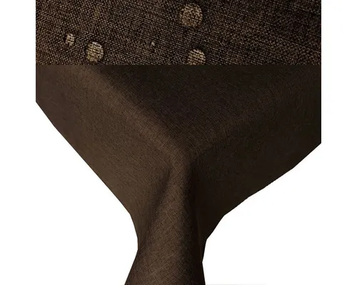 Brilliant Tischdecke Leinen Optik Tischdecke ECKIG 110x110 Dunkelbraun bügelfrei pflegeleic, gleichmäßige Leinenstruktur