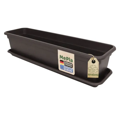 Heimwerkercenter Balkonkasten MePla Balkonkasten Balcony 40cm, Untersetzer - Braun -