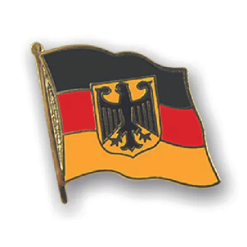 Flaggen-Pin vergoldet Deutschland mit Adler
