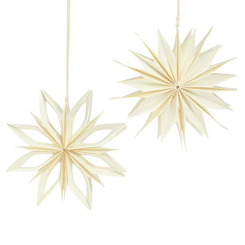 Papiersterne Christbaumschmuck – Elegante Weihnachtsdeko, 6 Stück - Festliche Papiersterne für stilvolle Weihnachtsdekoration. Ideal für einen festlichen Look, Höhe: 4cm, Breite: 15cm, aus hochwertigem Material gefertigt.