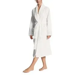 CALIDA Cosy Shower Frottee-Bademantel mit Schalkragen - Bademantel für Damen, 120 cm lang, außen kuschelig weich und innen sehr saugfähig. Ausgestattet mit Gürtelschlaufen und zwei großen Taschen für zusätzlichen Komfort.