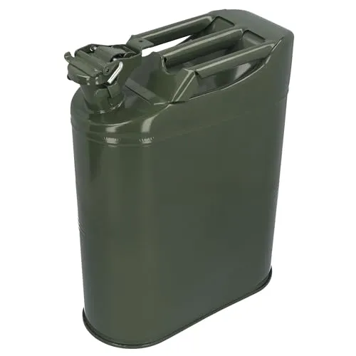 Kraftstoffkanister Metall 5L 10L 20L Benzinkanister Dieselkanister Heizöl mit Dichtung (10 Liter)