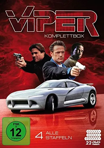Viper - Komplettbox: Alle vier Staffeln [22 DVDs] - Packende Action-Serie mit allen vier Staffeln auf 22 DVDs, ideal für Fans von spannenden Krimis und fesselnden Fahrzeugrennen.