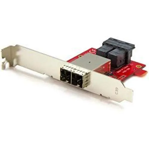 StarTech.com Mini-SAS Adapter SFF-8643 auf SFF-8644 - SAS-Kabel für die Verbindung von externen SAS- oder SATA-Laufwerken mit internen Backplanes, unterstützt 12Gbit/s und bietet flexible Montageoptionen für kompakte Computer.