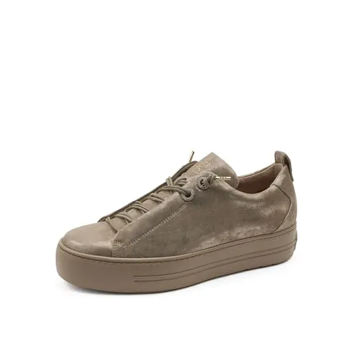 Paul Green Plateau Schnürschuhe Damen 31383232323334 Beige 40 EU - Sneaker mit super softem Leder und elastischen Senkeln für optimalen Komfort, ideal für modische Everyday-Styles.