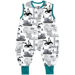 TupTam Babyschlafsack mit Füßen 0.5 TOG unwattiert grün 80-86 - Baby-Hosen, aus 100% Baumwolle, atmungsaktiv und ideal für einen sicheren und gemütlichen Schlaf Ihres Babys.