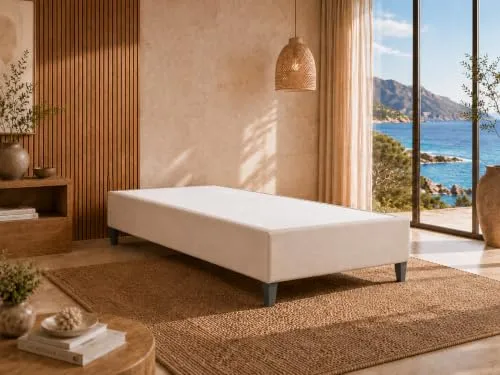 Best For Home Boxspringbett 100x200 cm Beige ohne Matratze von Best For Home