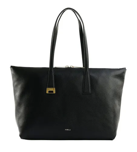 Furla Olivia Tote - Shopper L 37.5 cm (nero) - Eleganter Shopper aus hochwertigem Sommer-Canvas mit Lederdetails. Die Furla Olivia Tote bietet viel Platz und praktische Innentaschen für optimale Organisation. Ideal für modebewusste Frauen, die Stil und Funktionalität schätzen.