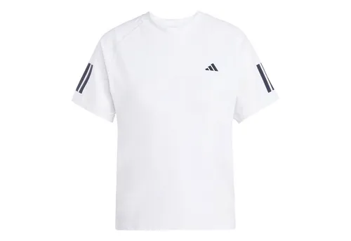 adidas Women's Club 3 Stripe Tennis T-Shirt Climacool, Weiß, L - Sportliches T-Shirt mit regulärer Passform und Rundhalsausschnitt. Hergestellt aus 88 % recyceltem Polyester und 12 % Elasthan für optimalen Tragekomfort und Bewegungsfreiheit.