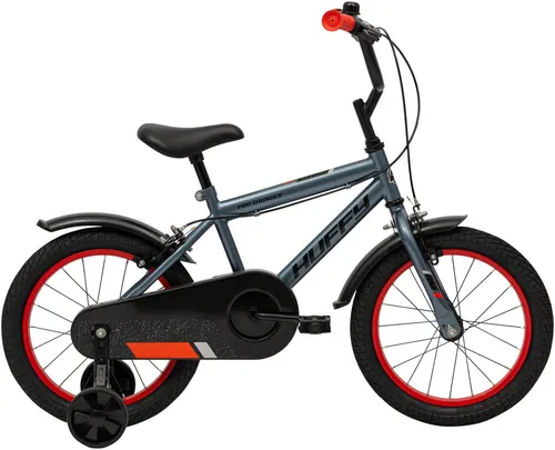 Huffy Pro Thunder 16-Zoll Kinderfahrrad - Grau mit Stützrädern - Ideal für kleine Abenteurer! Dieses 16-Zoll-Fahrrad mit abnehmbaren Stützrädern fördert das Vertrauen beim Fahren. Effiziente Bremsen sorgen für Sicherheit – perfekt für viele Outdoor-Erlebnisse!