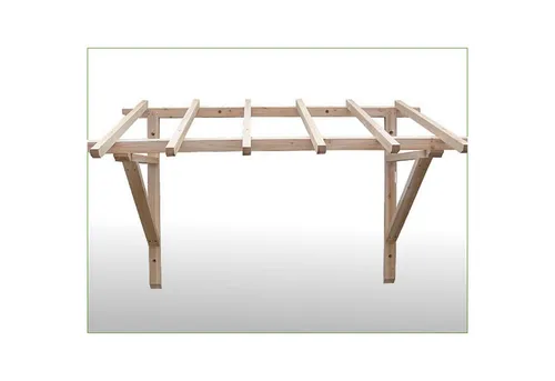 Mucola Vordach Haustürvordach aus Holz in beige von Mucola