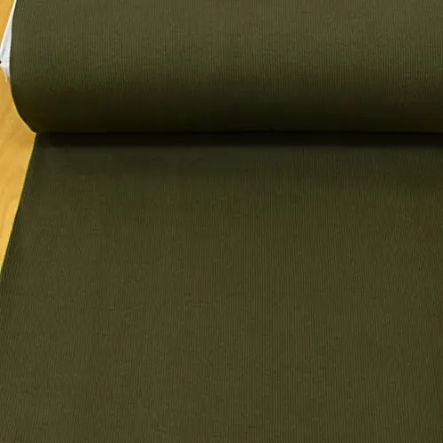 MAGAM-Stoffe Laura Bündchenstoff Grobstrick uni Bio Meterware 50cm (10. Army Grün)