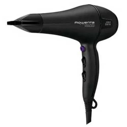 Rowenta Signature Pro CV7840F0, Secador de pelo motor Profesional AC de 2200 W, función iónica, 2 velocidades y 3 ajustes de temperature with boquillas Conzentrradoras y difusor