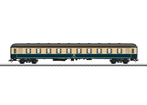Märklin 43914 H0 Schnellzugwagen Am 203 der DB 1. Klasse - H0 Personenwagen, detailgetreue Nachbildung der DB 1. Klasse mit Ozeanblau/Elfenbeinfarbgebung und vorbereiteten elektrischen Anschlüssen für Beleuchtung.