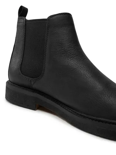 Clarks Herren Clarkdale Easy Chelsea-Stiefel, Schwarzes Leder, 43 EU - Wanderschuhe aus hochwertigem Leder mit klassischem Look und Cushion Technology für optimalen Komfort und Strapazierfähigkeit.