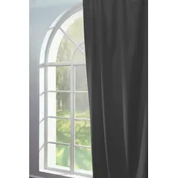Adam Vorhang Uni Collection light (1 St), Kräuselband, blickdicht, aus 100% Bio-Baumwolle schwarz 145 cm x 225 cm