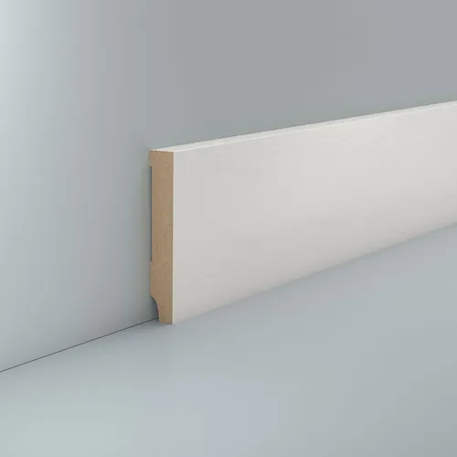 Sockelleiste weiß MDF 13 x 80 mm Foliert RAL 9010 Fußleiste Modern