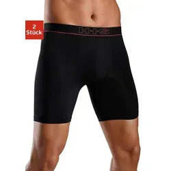 Funktionsboxer H.I.S, Damen, Gr. XL, 2 Stk., schwarz, Microfaser, Obermaterial: 92% Polyamid, 8% Elasthan, unifarben, körpernah, Unterhosen, in sportiver Optik mit langem Bein in Microfaser-Qualität