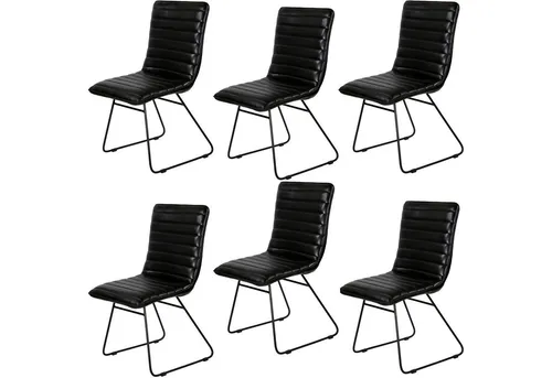 Casa Moro Esszimmerstuhl aus Echtleder – Handgefertigter Retro-Stuhl in Schwarz - Eleganter Esszimmerstuhl aus 100% Echtleder, perfekt für Fliesen-, Laminat- und Teppichböden. Handgefertigt mit einzigartigem Design und subtilem Farbspiel für ein modernes Ambiente.