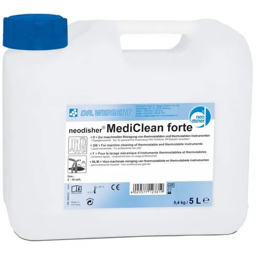 Dr. Weigert Neodisher MediClean forte Instrumentenreiniger 5 Liter - Effektiver Instrumentenreiniger für die hygienische Reinigung, ideal für medizinische Einrichtungen und Laboratorien.