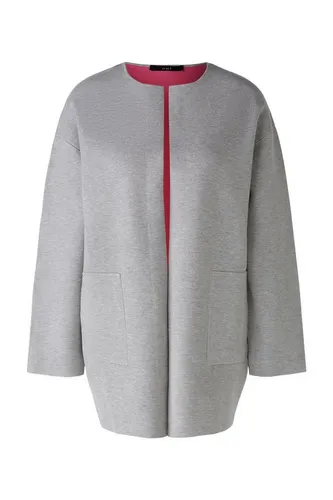 Oui Strickmantel mit kontrastfarbener Innenseite - Strickjacke in O-Shape mit cropped Schnitt, ideal für einen lässigen Look. Die kontrastfarbene Innenseite verleiht dem Mantel das besondere Etwas.