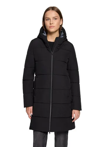 VOICE Damen Winterjacke mit Kapuze schwarz L - Stylische und taillierte Winterjacke für Damen mit regulierbarer Kapuze. Ideal für kalte Tage, bietet sie Komfort und Funktionalität durch praktische Reißverschlusstaschen.
