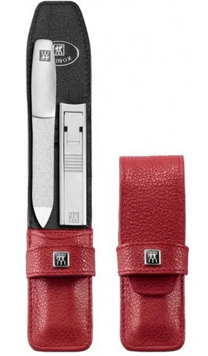 Zwilling Maniküre-Etui, 2 tlg. - Nageletuis aus hochwertigem Rindleder, ideal für unterwegs - enthält Nagelknipser und Saphirnagefeile im eleganten ZWILLING® Design, perfekt für kleine Nagelnotfälle.