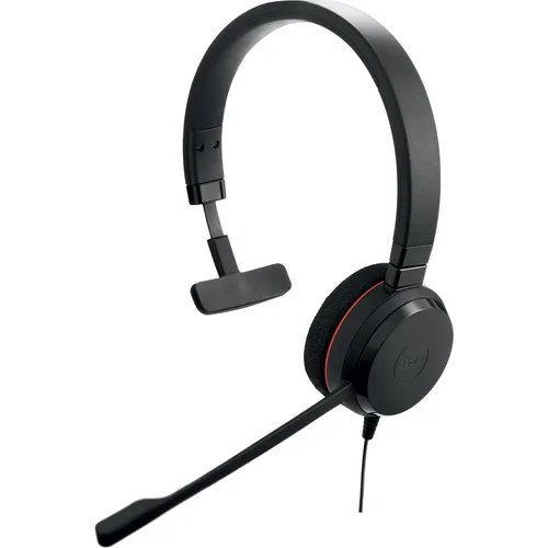 Jabra Evolve 20 MS Teams Mono Headset - Headset für Microsoft Teams, bietet hervorragenden Klang mit 28 mm Lautsprechern und passive Rauschunterdrückung für klare Gespräche. Bequem mit USB-C Anschluss und weichem Überkopfbügel.