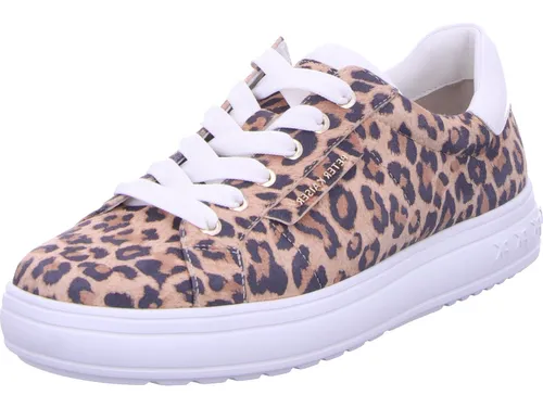 Peter Kaiser 9-73740-44 Damen Sneaker - Laufschuhe mit modernem Leo-Print, aus langlebigem Nubukleder für hohen Tragekomfort und optimale Anpassung dank langer Schnürung.