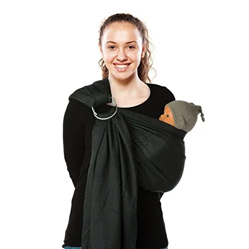 Babylonia BDDSL 992 BB Babytragetuch Sling, schwarz blumen