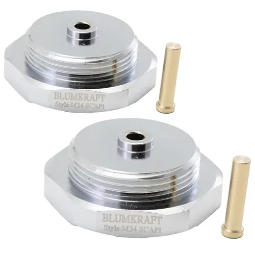 BLUMKRAFT 2 Stück Heizkörperadapter, kompatibel mit M34 x1,5 SCAPI (Prototyp) auf M30 x 1,5 für Thermostat/Thermostatkopf M30 x 1,5 männlich