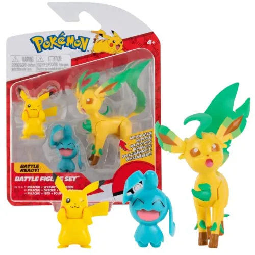 Pokemon Figuren 3-Pack: Pikachu, Wynaut & Leafeon von Pokémon