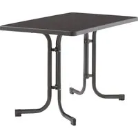 Sieger Klapptisch Rechteckig Eisengrau 70 cm x 115 cm - Gartentisch mit klappbarer Funktion, ideal für Gartenpartys und Grillabende, robustes Stahlgestell für den Außenbereich.