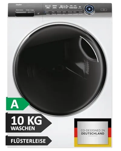 Haier I-PRO SERIE 7 PLUS HW100-BD14979U1 Waschmaschine 10kg - Waschmaschine mit A-Effizienz, 1.400 U/Min und leisem Direktantrieb. Smarte Wi-Fi Steuerung und Selbstreinigungssystem für hygienisch reine Wäsche.