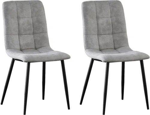 MCCDirect Esszimmerstuhl Henri im 2er Set – Designerstuhl aus Kunstvelourleder