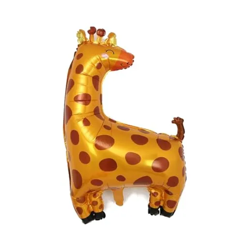 Großer Folienballon Giraffe 94 x 68 cm – Perfekt zum Befüllen mit Luft oder Helium für Kindergeburtstags-Partys, Tier-Mottopartys, Dekoration & Spielzeug – Lustiger Luftballon für Tierliebhaber