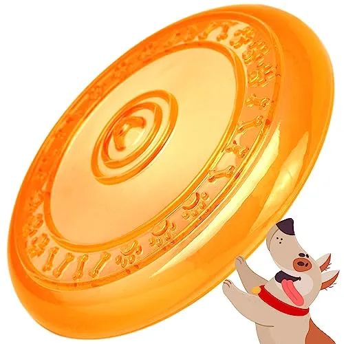 rootsnoot Frisbee FÜR Hunde | weich und super stabil | schwimmfähig | besonders Zahn - schonend | SCHADSTOFF FREI (NEON - Orange)