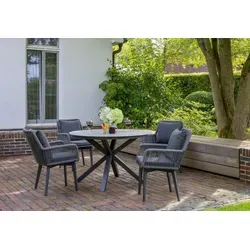 Produktbild Gartenmöbelset Diningsessel Marbella mit Tisch Almeria 120 cm