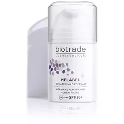 Biotrade Melabel aufhellende Tagescreme SPF 50+ - Hochwirksame Tagescreme zur Aufhellung von dunklen Flecken und zur Vereinheitlichung des Hauttons. Mit sehr hohem Sonnenschutz SPF 50+ ideal für strahlende Haut!
