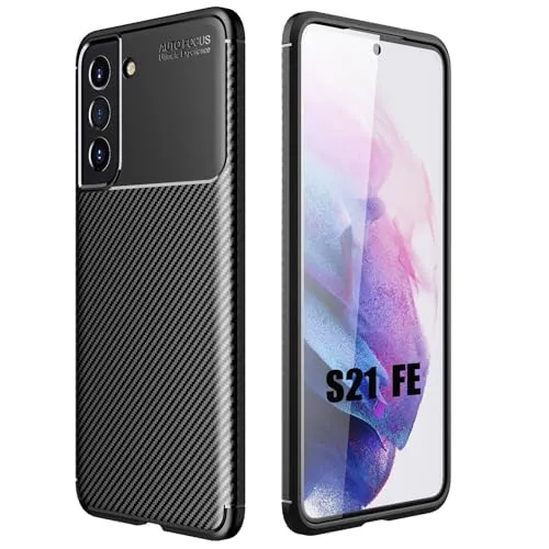 betterfon Hülle Kompatibel mit Samsung Galaxy S21 FE | Handyhülle Silikon Back Cover Case für Galaxy S21 FE TPU Bumper | Schwarz