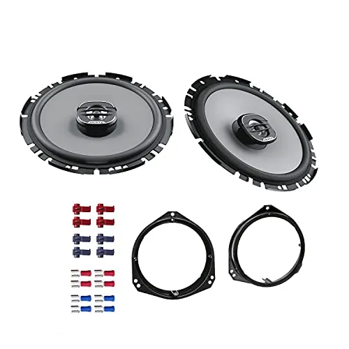 Hertz X170 Lautsprecher mit Einbauset passend für Opel Corsa C 2000-2006 Türen vorne 400 Watt 16,5 cm 2 Wege Koax