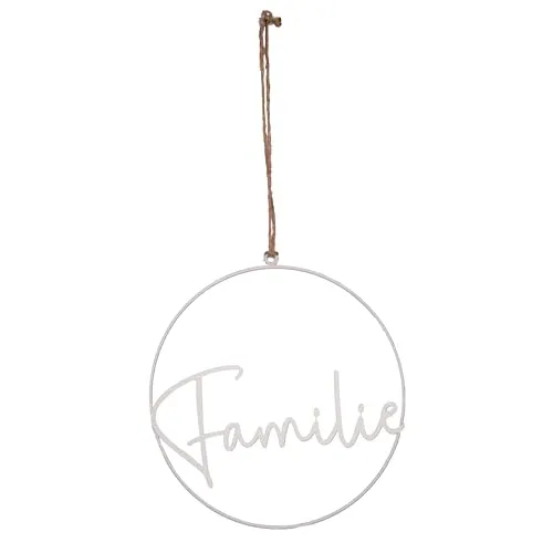 Aufhänger Familie weiß Dia 25 cm