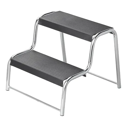 Pat Doppel Trittstufe XL Grau 38cm hoch geprüft bis max 150kg