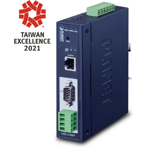 Planet Industrial 1-port RS232/422/485 Modbus Gateway (IMG-2100T)