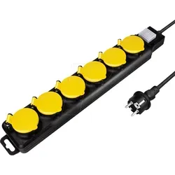 LOGILINK LPS256 - Steckdosenleiste, 6-fach, 1,5m, mit Schalter, Outdoor
