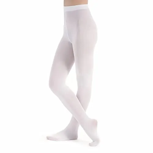 tanzmuster ® Ballettstrumpfhose Mädchen in weiß von tanzmuster