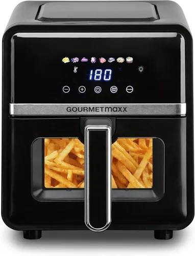 GOURMETmaxx Heißluftfritteuse 1400 W mit 10 Backpapierschalen